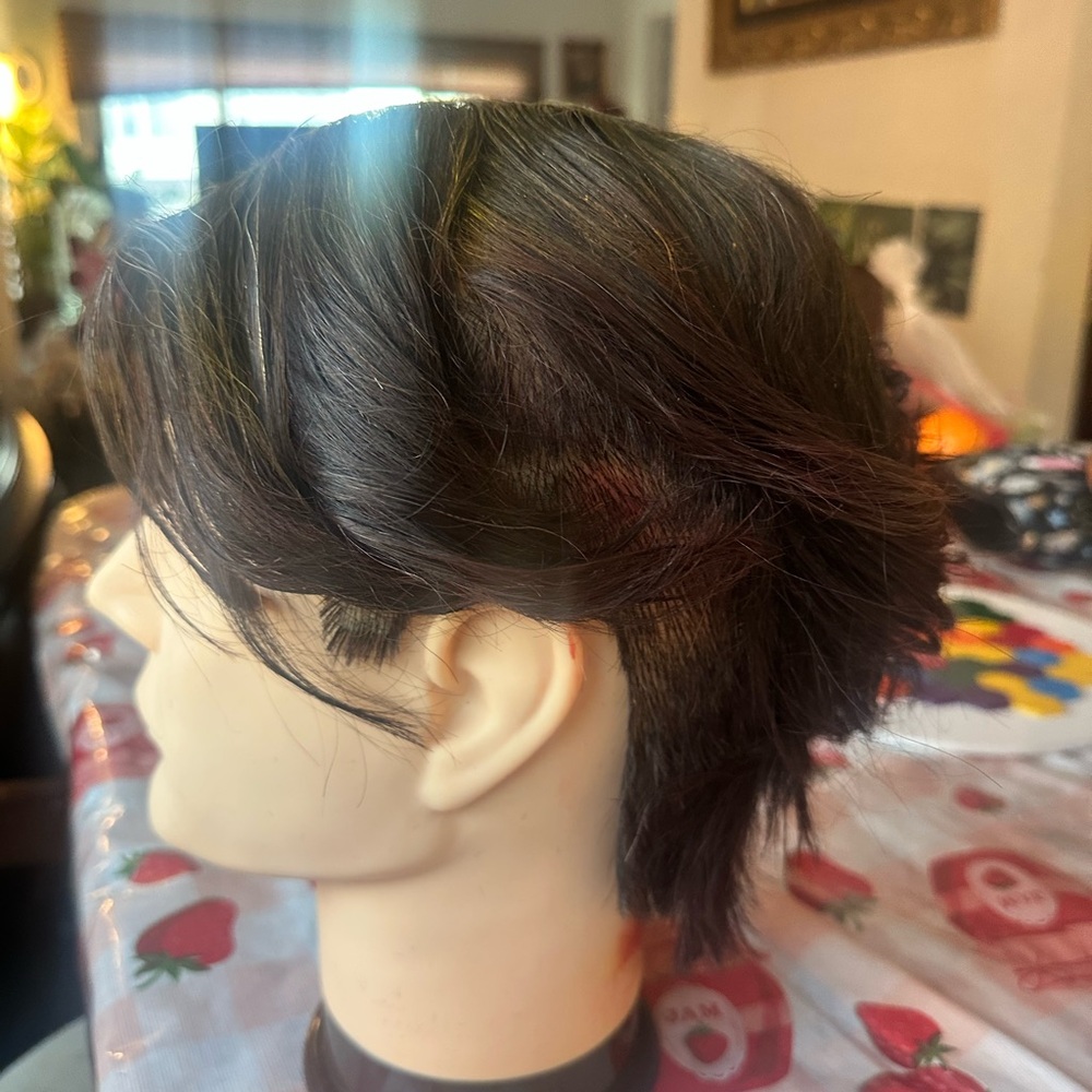 Brown Hair Mannequin Head